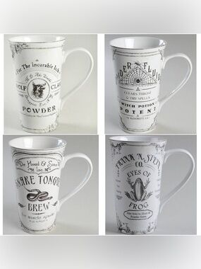 222 Fifth Hallow Apothecary Set Of 4 Mugs